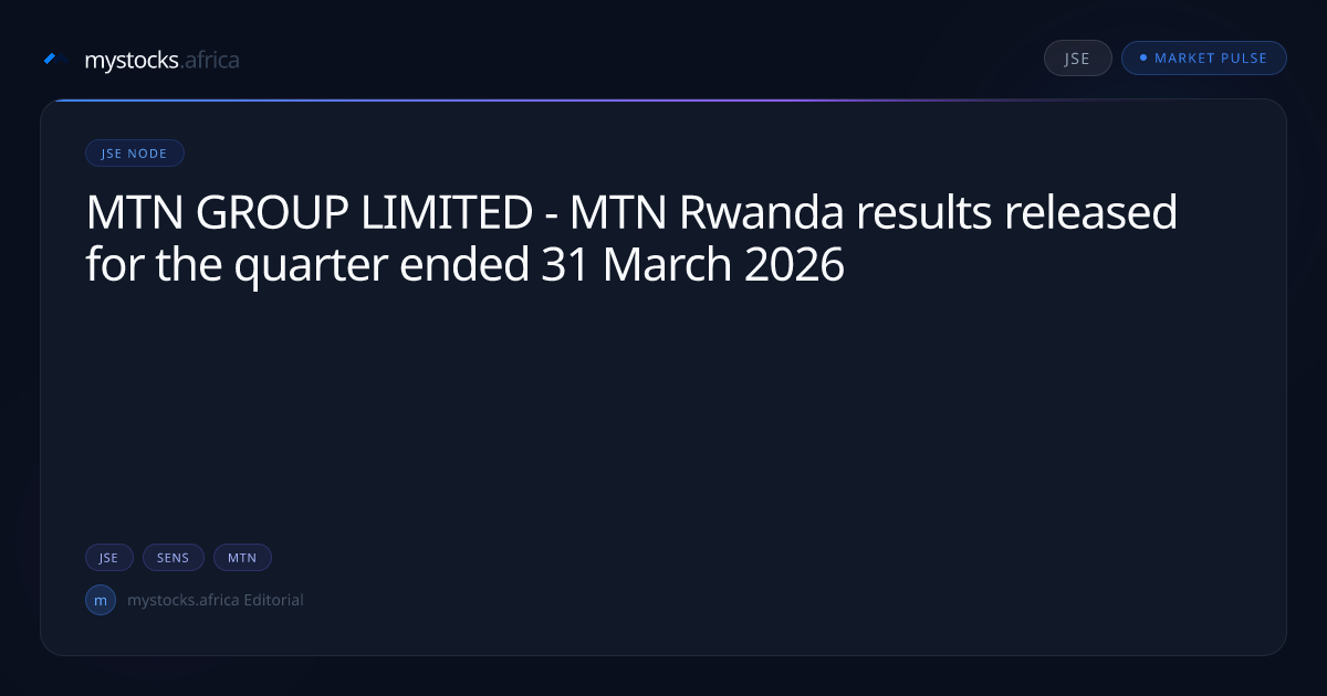 MTN GROUP LIMITED - MTN Rwanda results released for the quarter ended ...