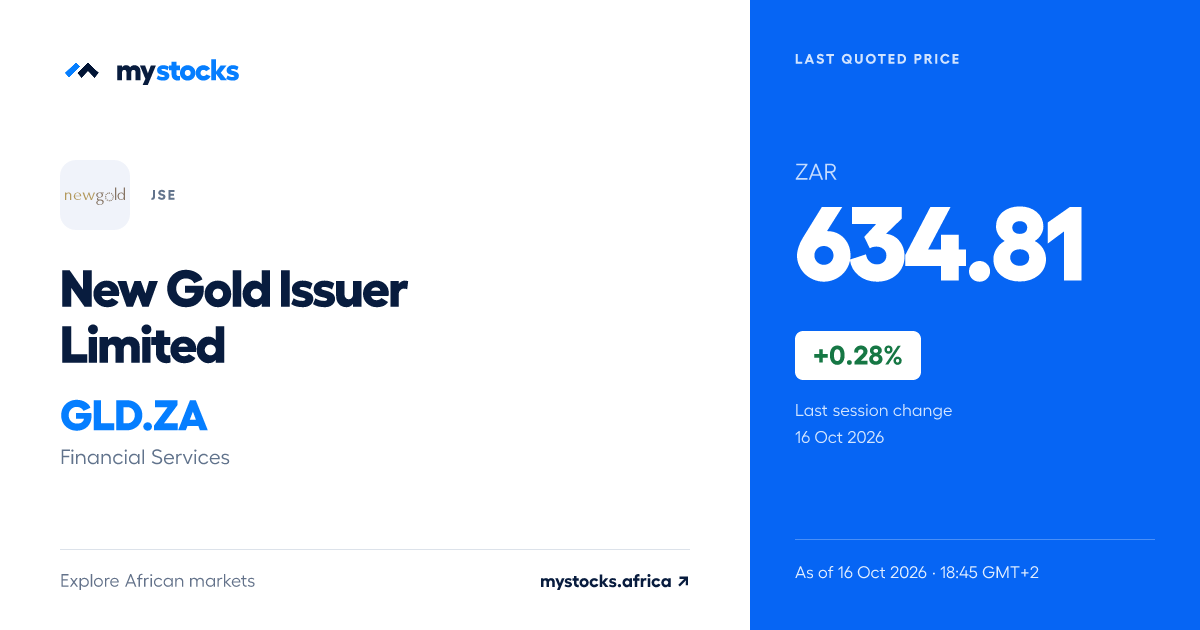 New Gold Issuer Limited Share Price Today (GLD) | JSE