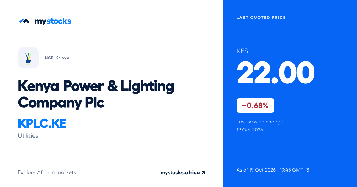 Kenya Power (KPLC) Share Price Today | NSE Kenya