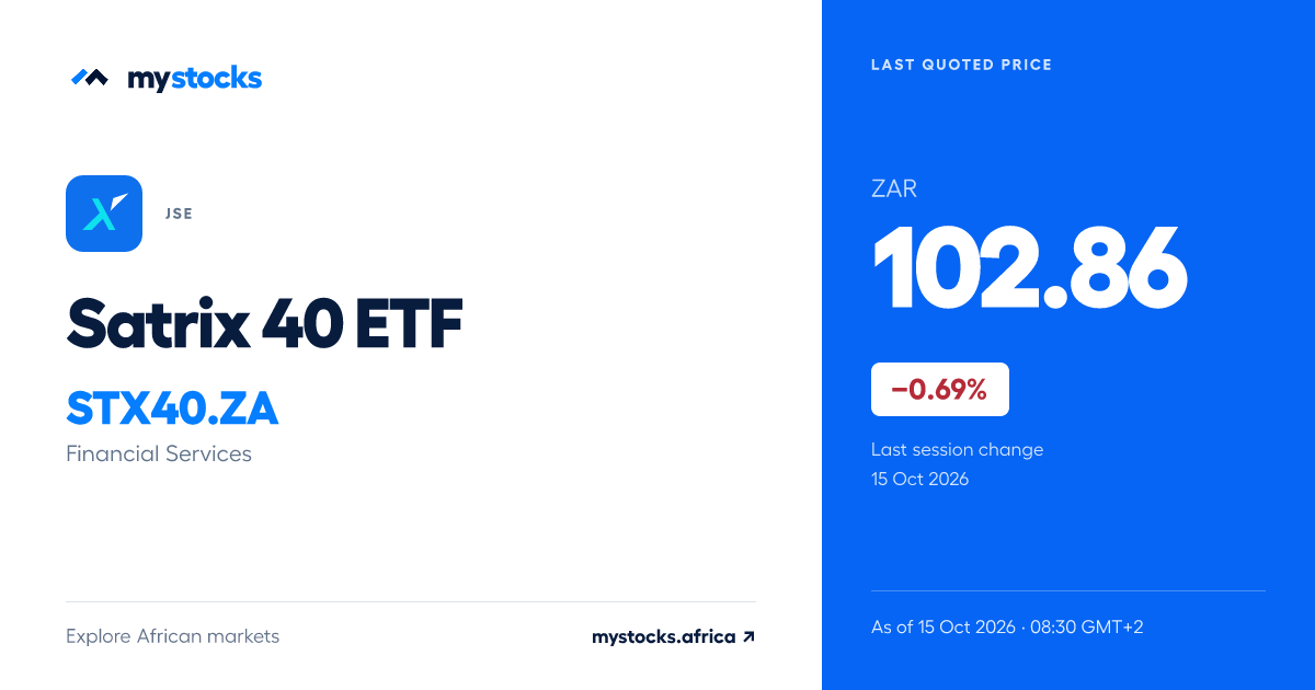 How to Buy Satrix 40 ETF Shares (STX40.ZA) | mystocks.africa