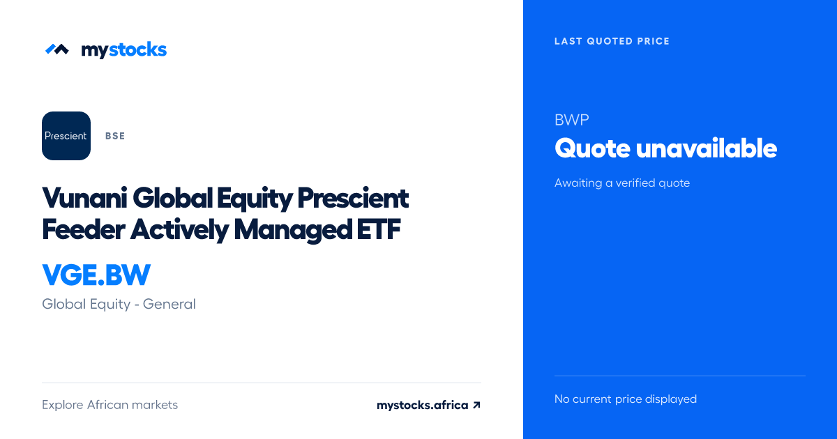 Vunani Global Equity Prescient Feeder Actively Managed ETF Share...